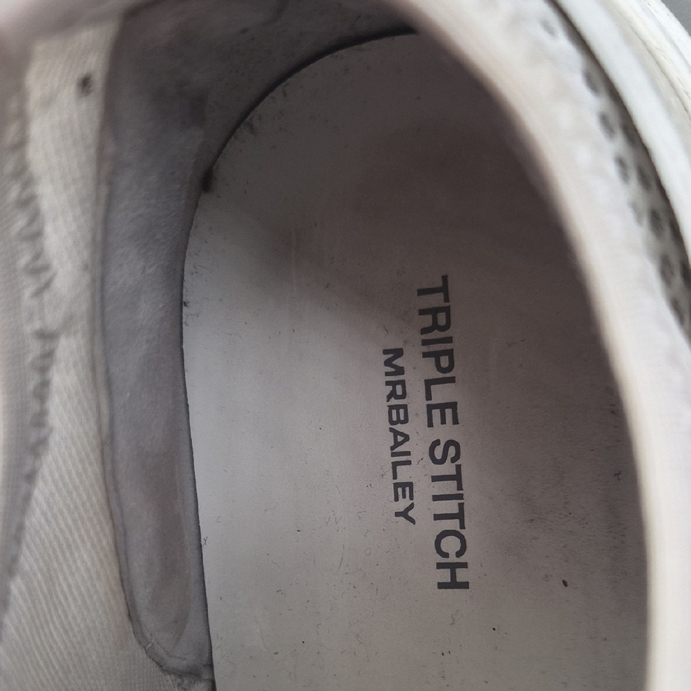 Ermenegildo Zegna Cream Textured Sneakers - Picture 2 of 5